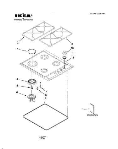 Cooktop/burner/grate