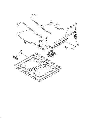 Burner box/gas valves/switches