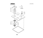 Ikea ICS404SB00 cooktop/burner/grate diagram