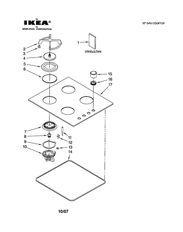 Cooktop/burner/grate