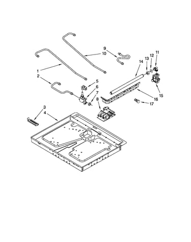Burner box/gas valves/switches