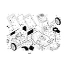Craftsman 917376674 engine/housing/handle diagram