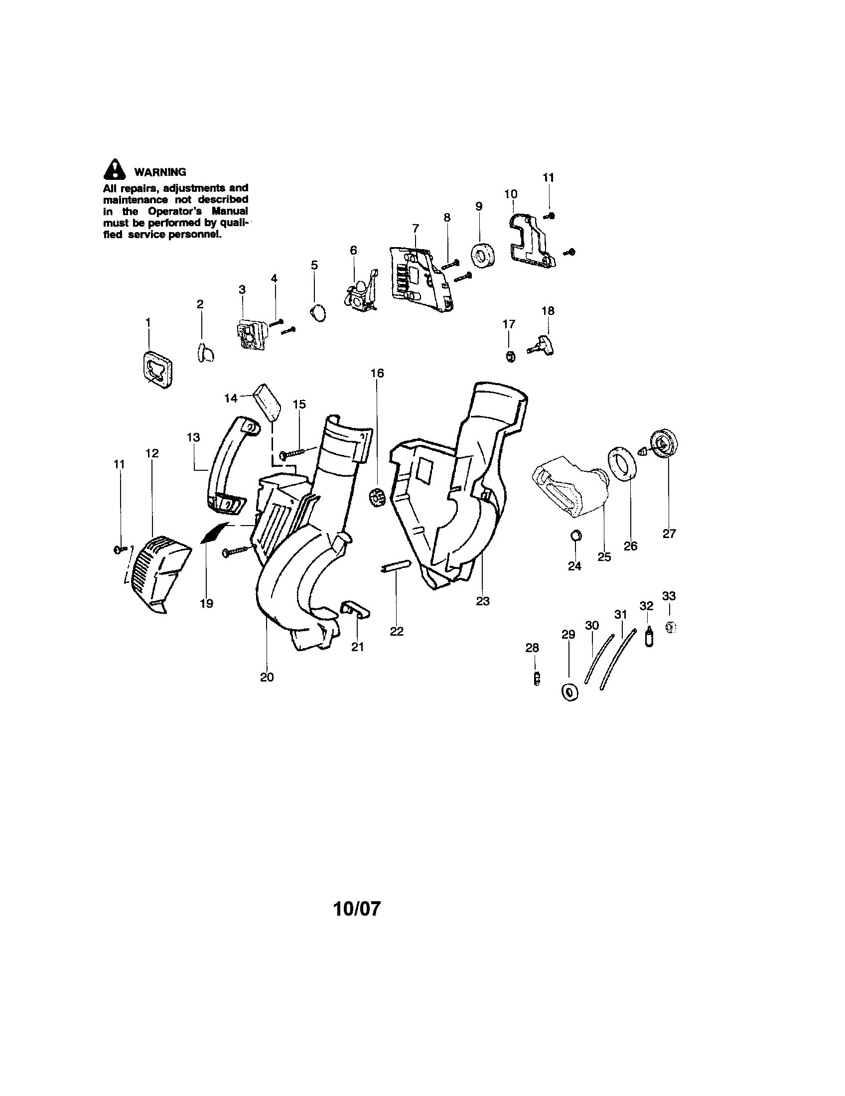 Blower housing/handle