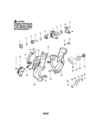 Blower housing/handle