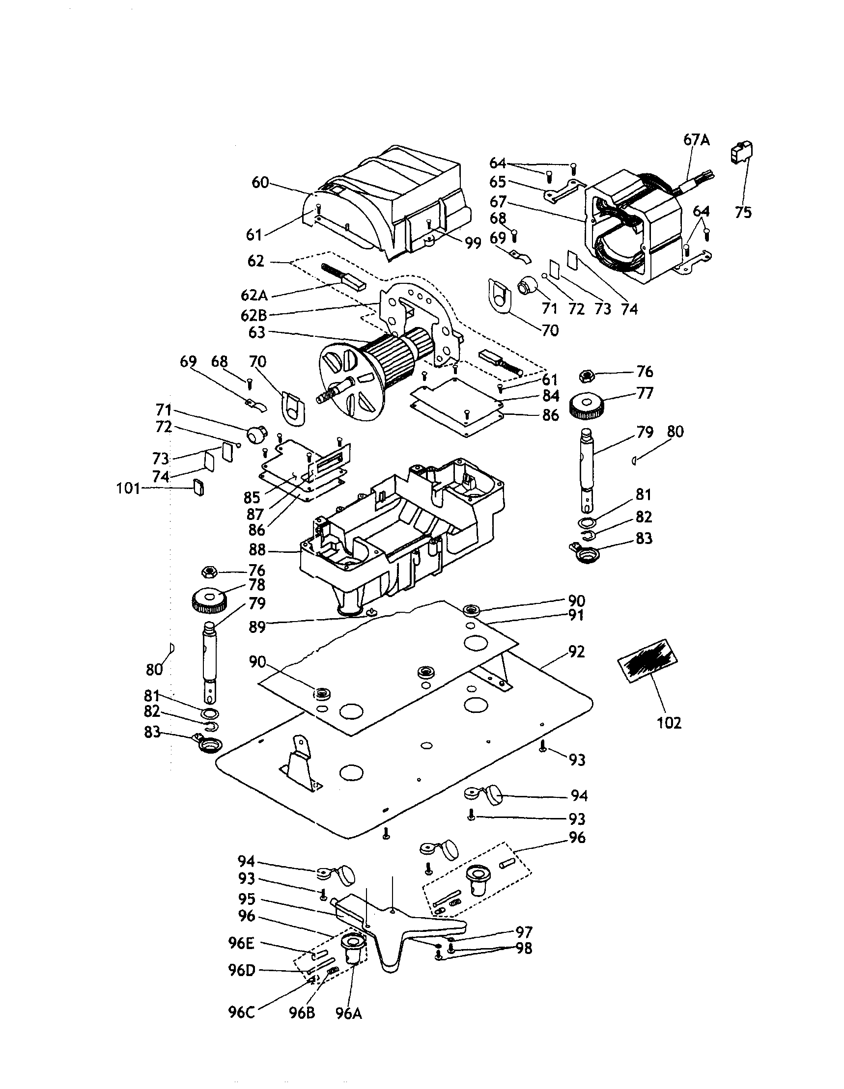Motor/base plate