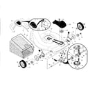 Husqvarna 917374424 drive control/gear case/wheels diagram