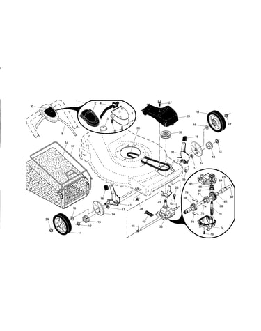 Drive control/gear case/wheels