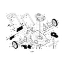 Craftsman 917376784 engine/housing/handle diagram