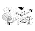 Craftsman 917376785 drive control/gear case/wheels diagram