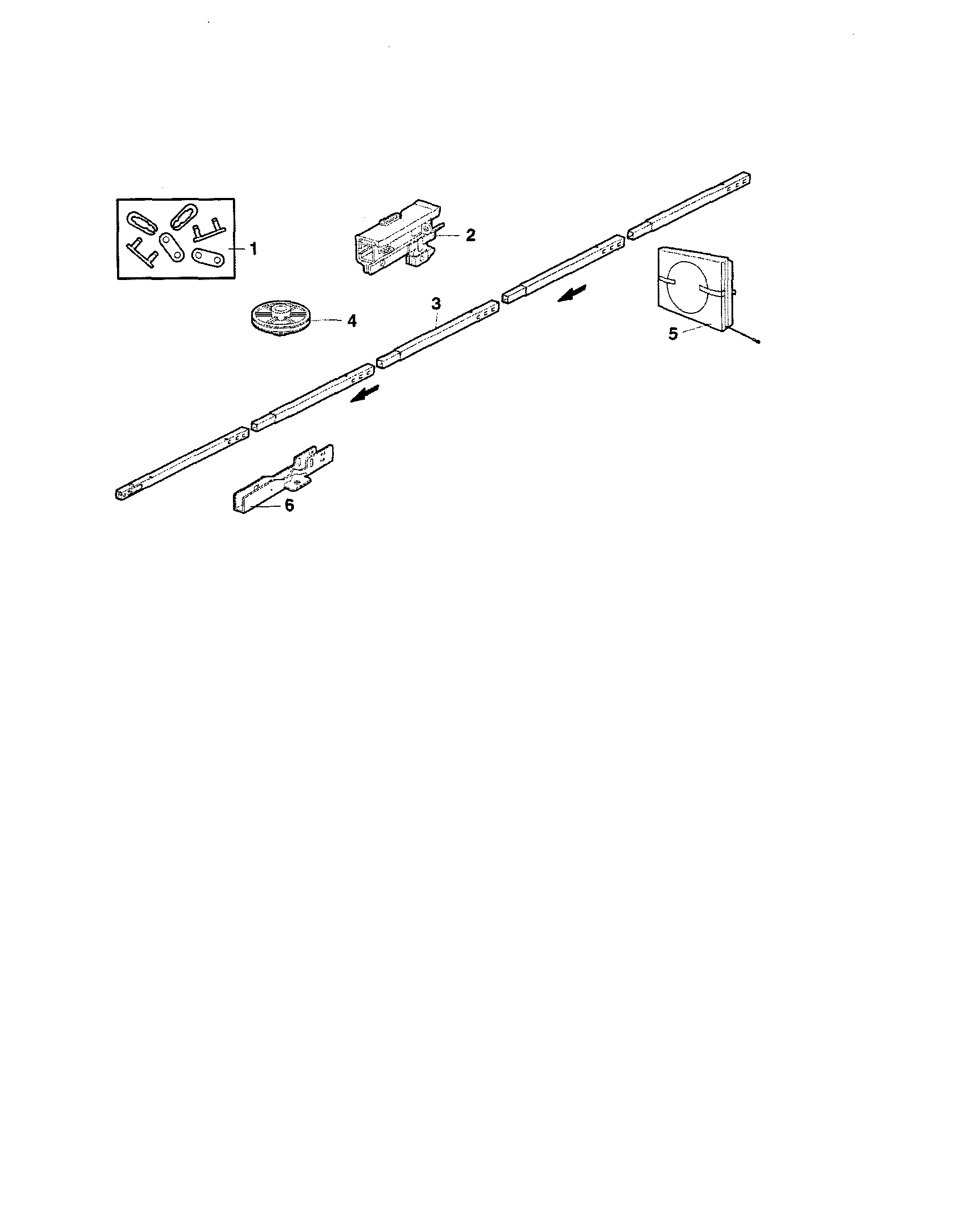 Rail assembly parts