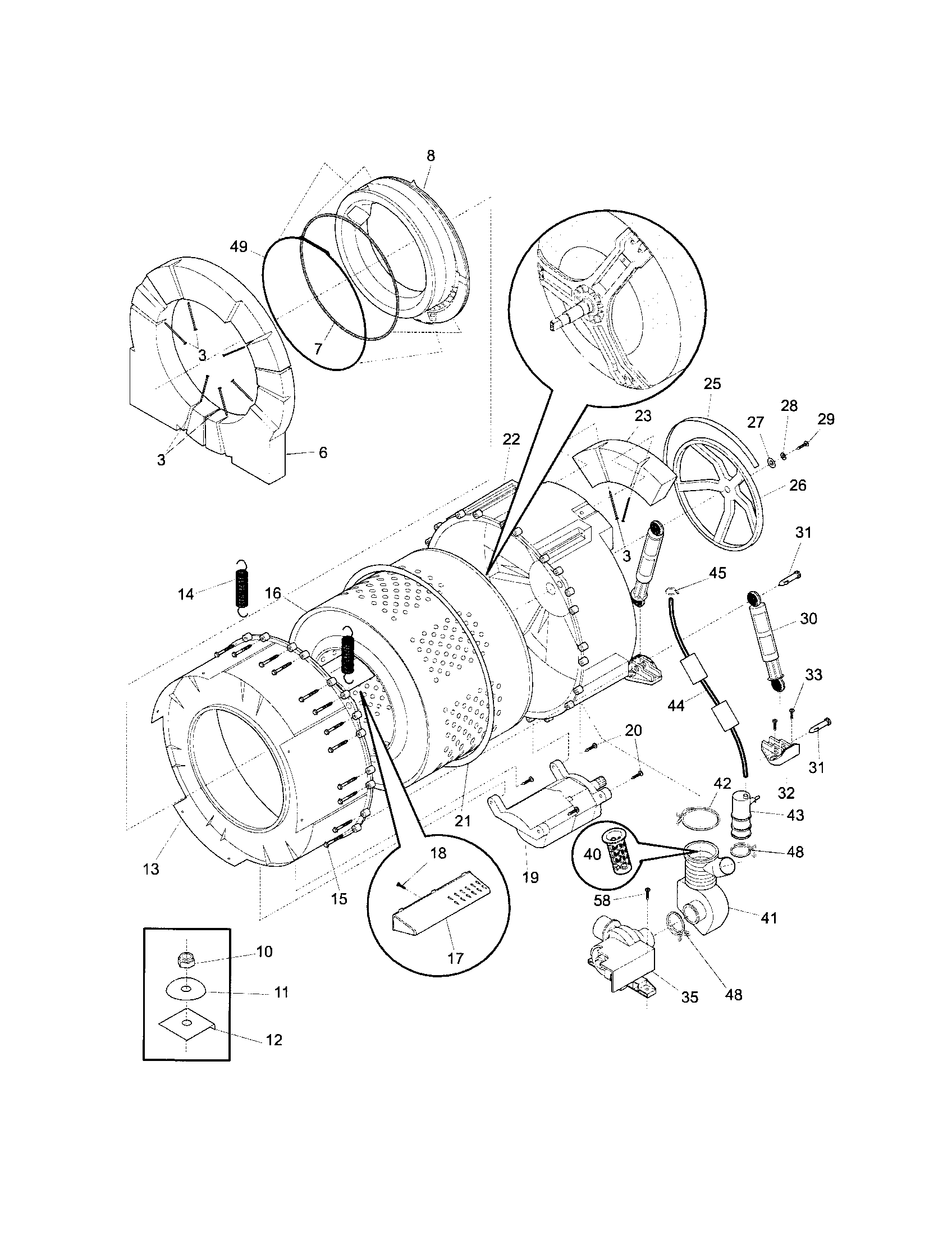 Motor/tub