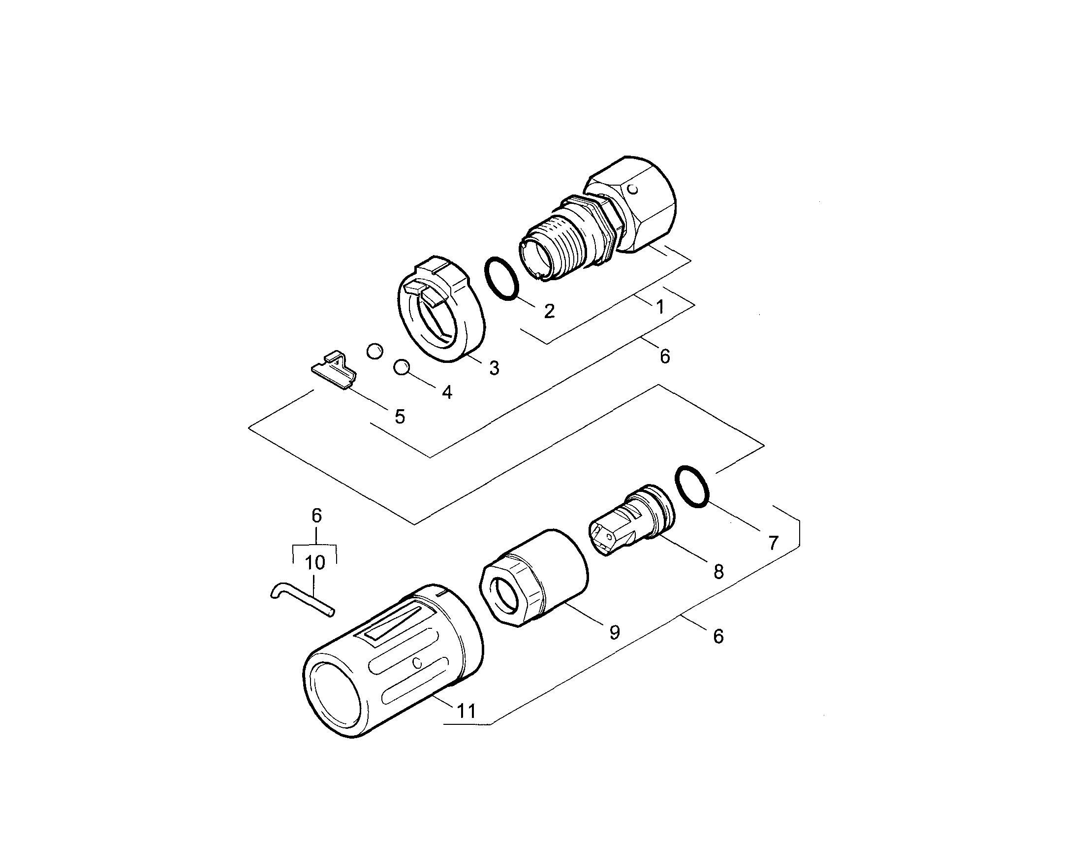 Triple jet nozzle
