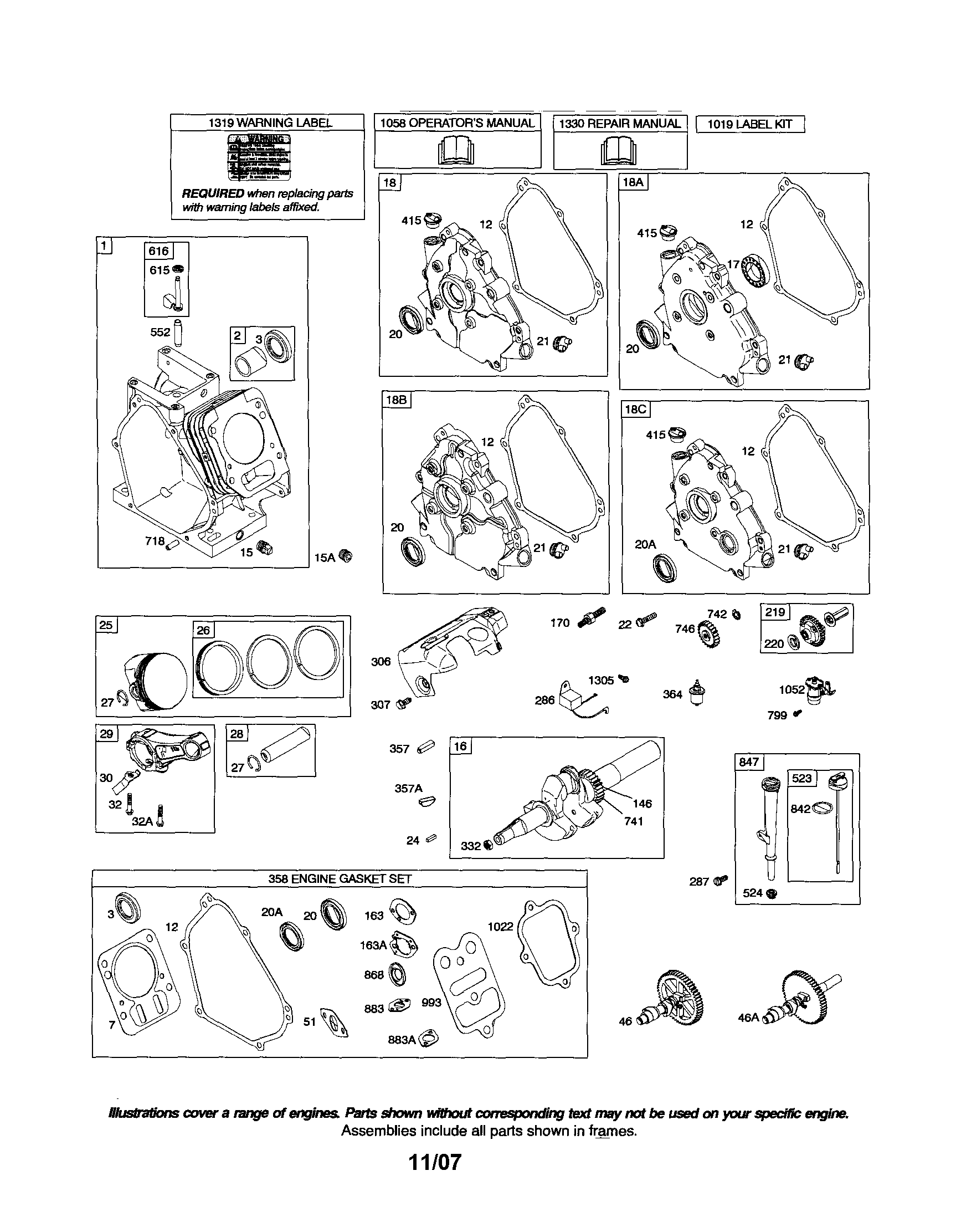 Cylinder/crankshaft/crankcase