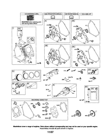 Cylinder/crankshaft/crankcase