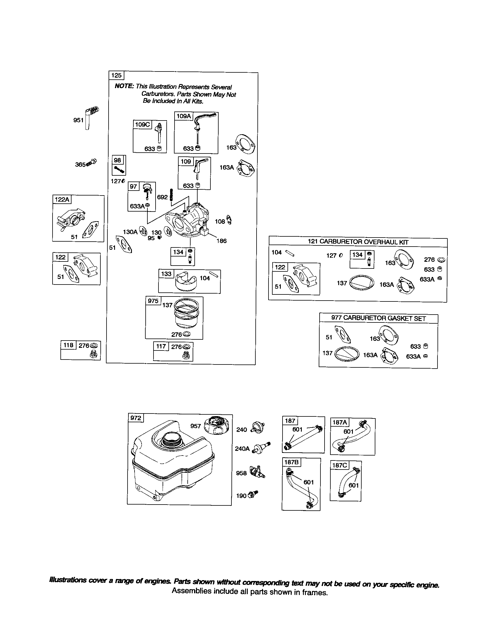 Carburetor/fuel tank