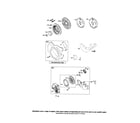 Briggs & Stratton 126300 (0023-3776) rewind starter/blower housing diagram