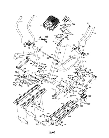 Console/uprights/pedals