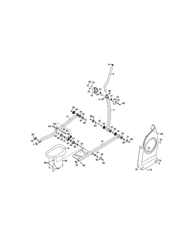 Right pedal/side shield/upright