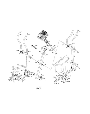 Console/uprights/pedals