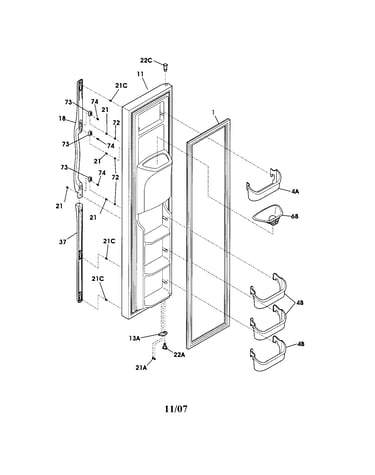 Freezer door