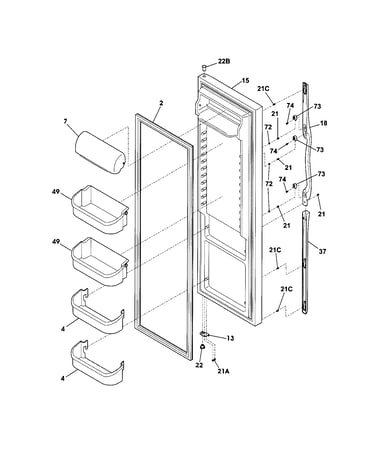 Refrigerator door