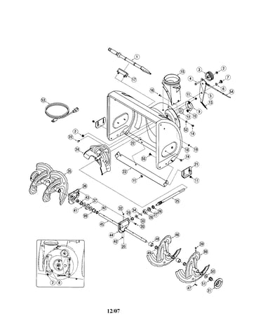 Auger housing/spiral