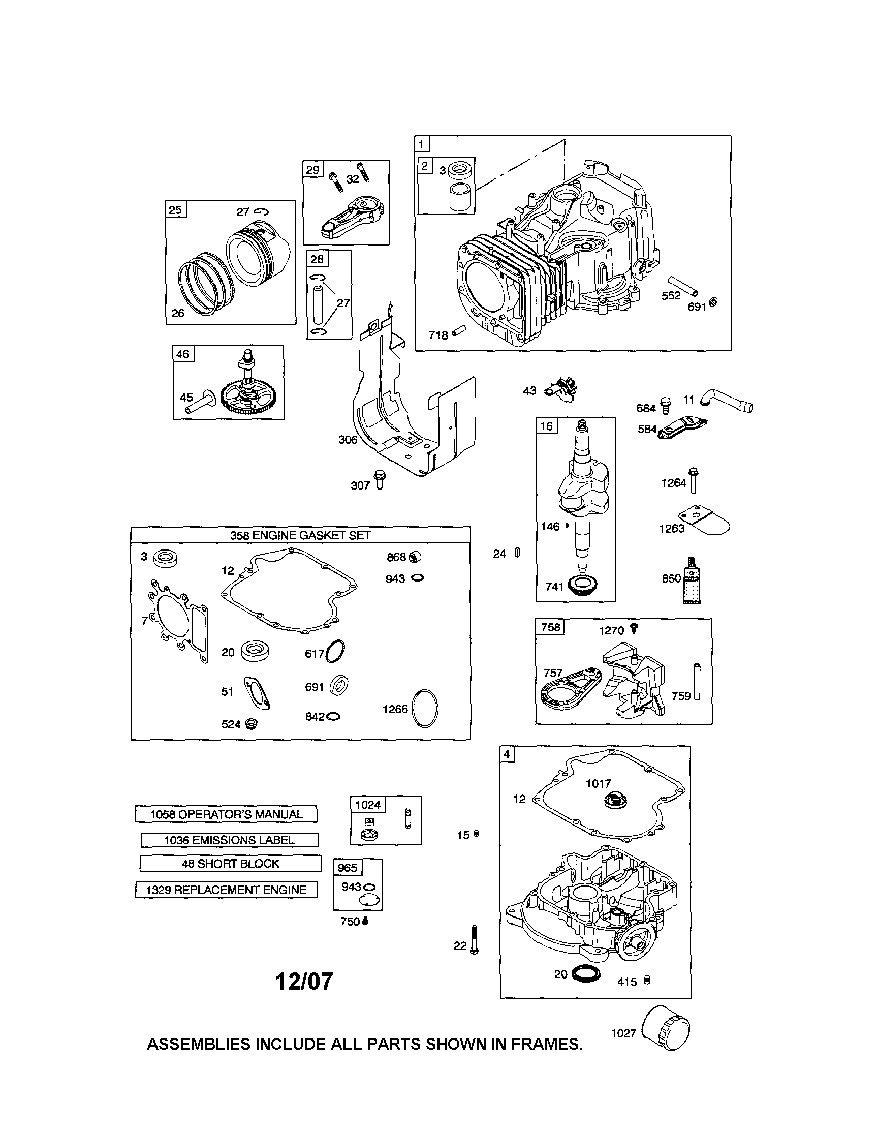 CYLINDER/CRANKSHAFT/SUMP