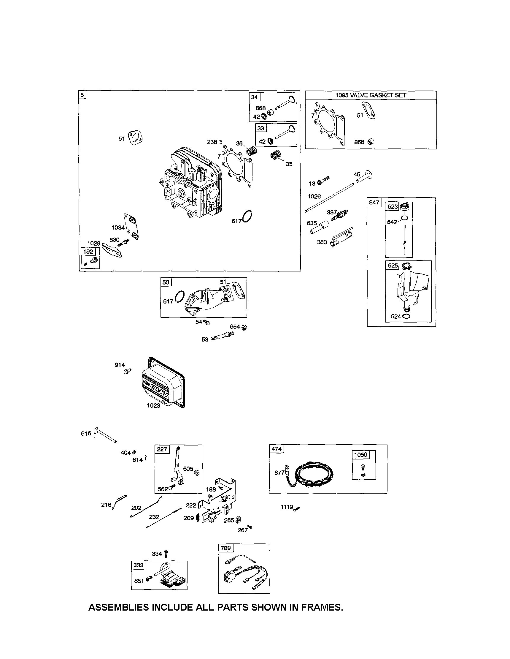 Head-cylinder/dipstick/tube