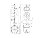 Whirlpool LSQ9560PW2 agitator/basket/tub diagram