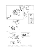 Head-cylinder/alternator/dipstick