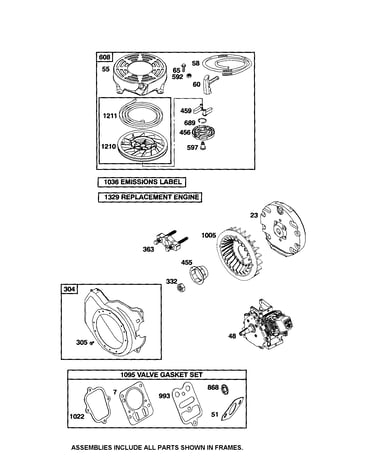 Starter-rewind/blower housing