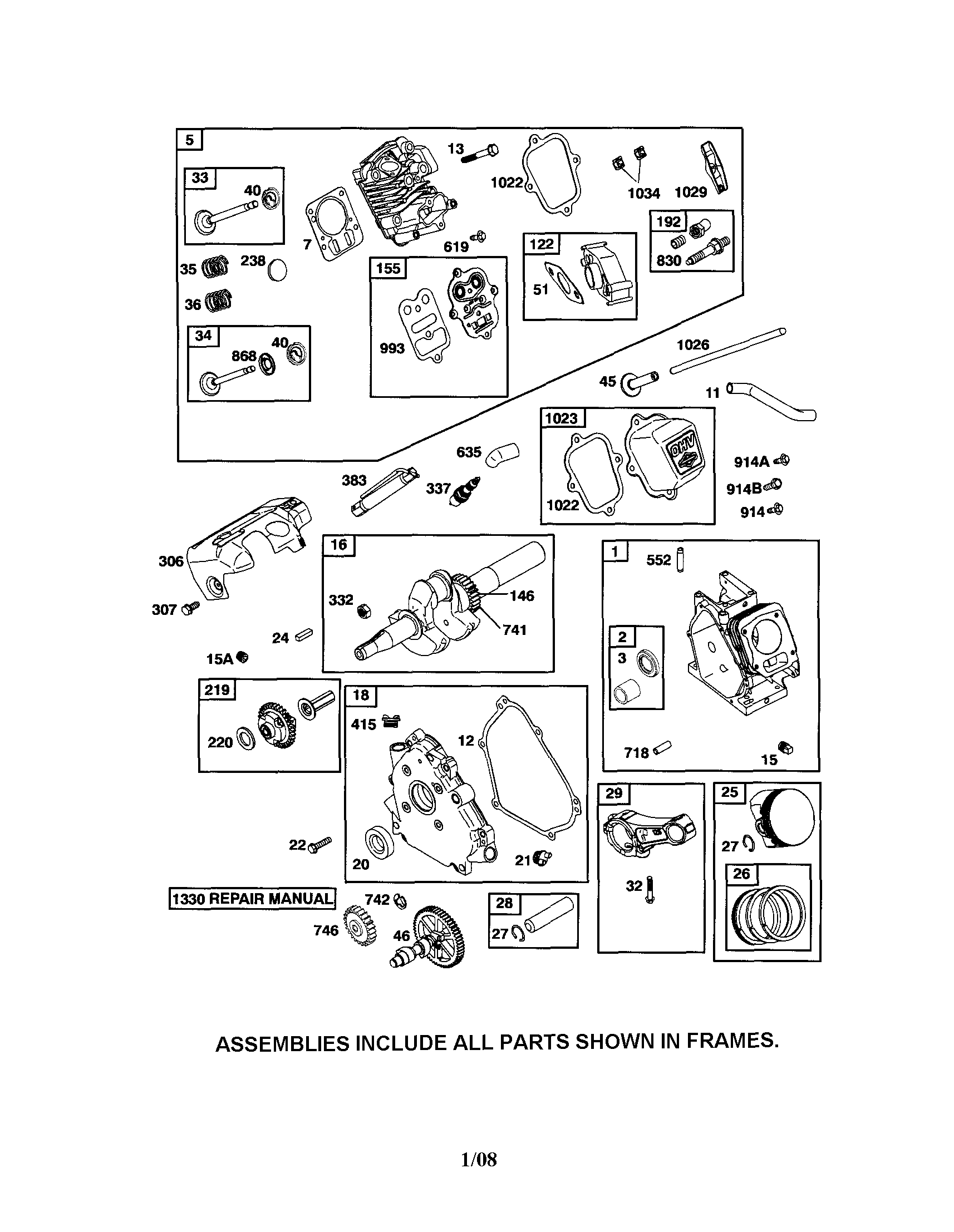 Head-cylinder/cylinder/crankshaft