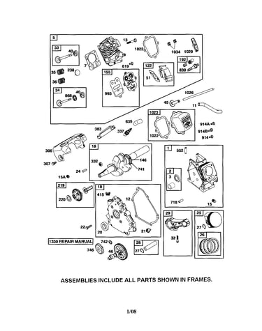 Head-cylinder/cylinder/crankshaft