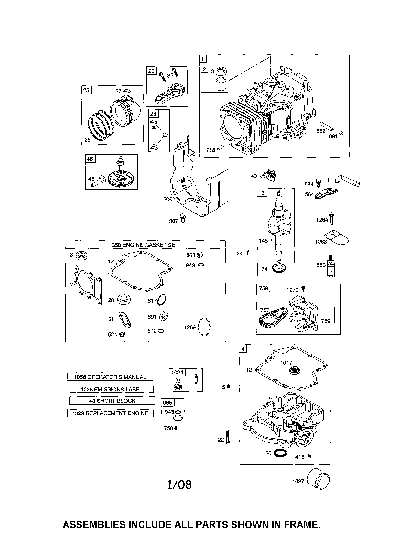 CYLINDER/CRANKSHAFT/SUMP