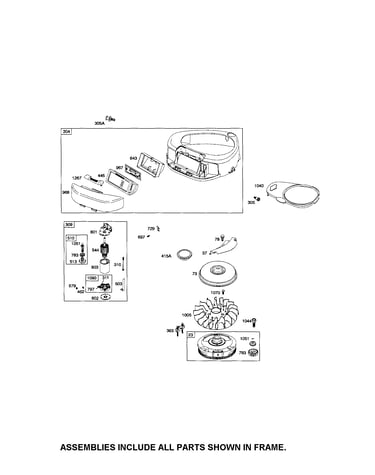 Blower housing/starter motor