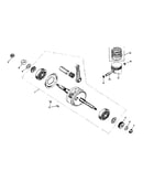 Piston/crank/conncting rod