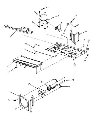 Compressor/condenser/motor