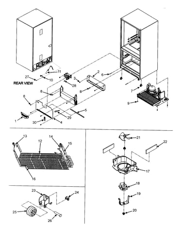 Evaporator/evap motor/rollers