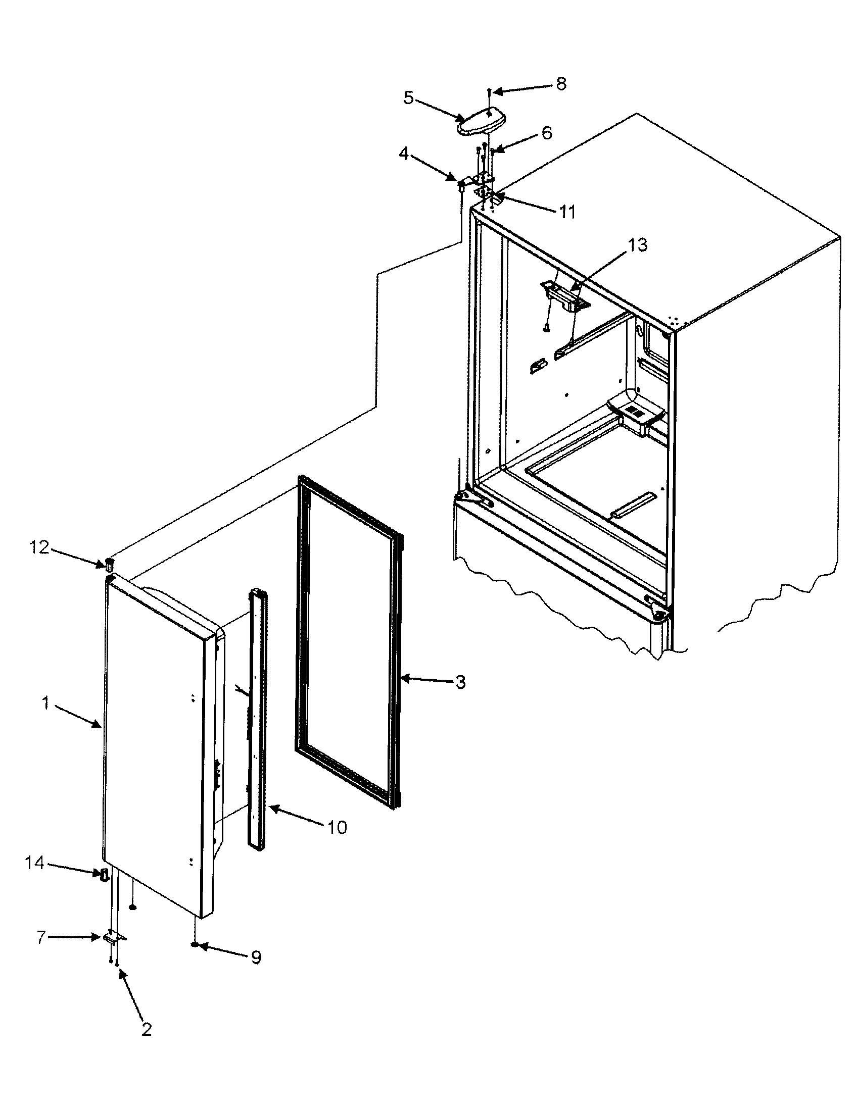 Left refrigerator door