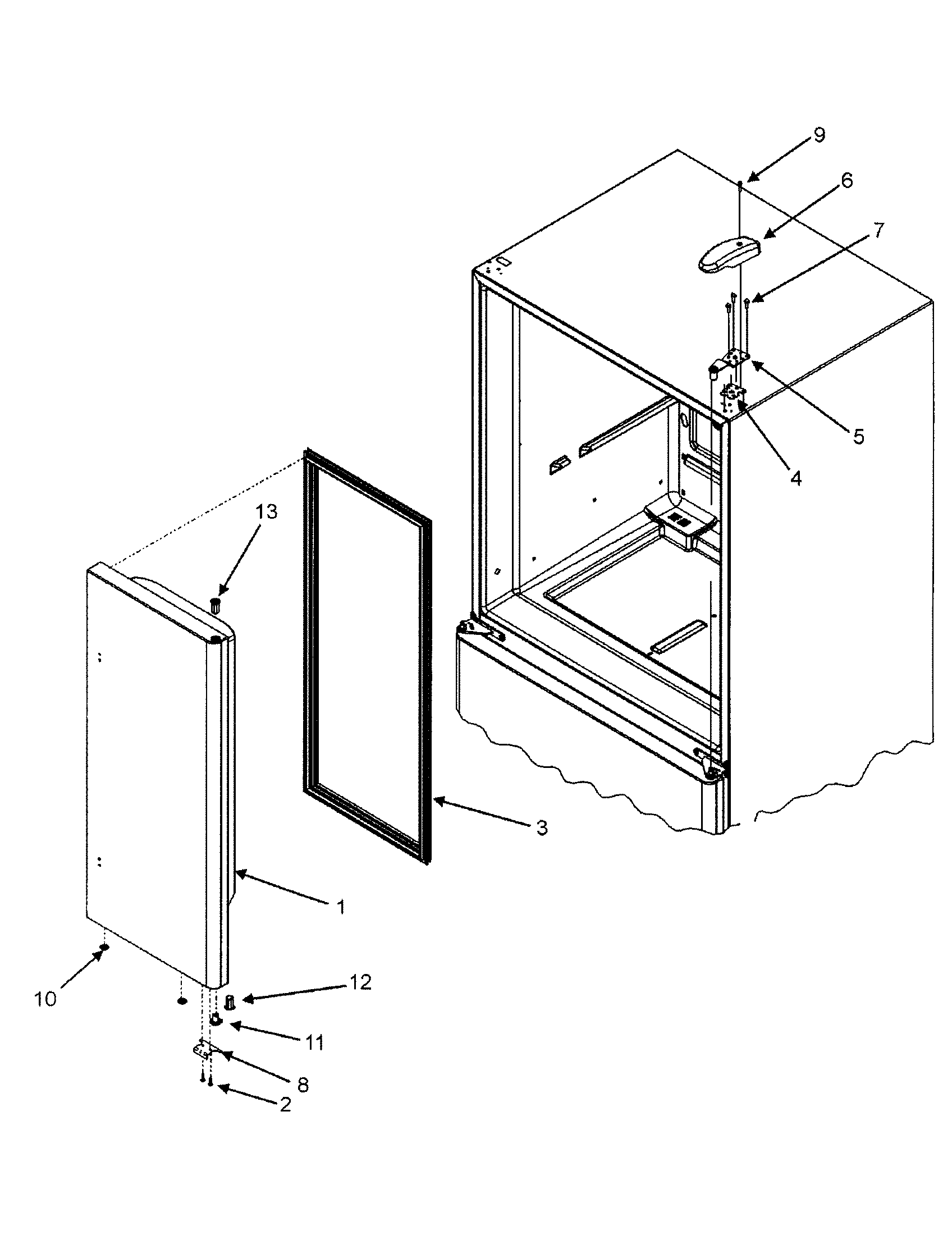 RIGHT REFRIGERATOR DOOR