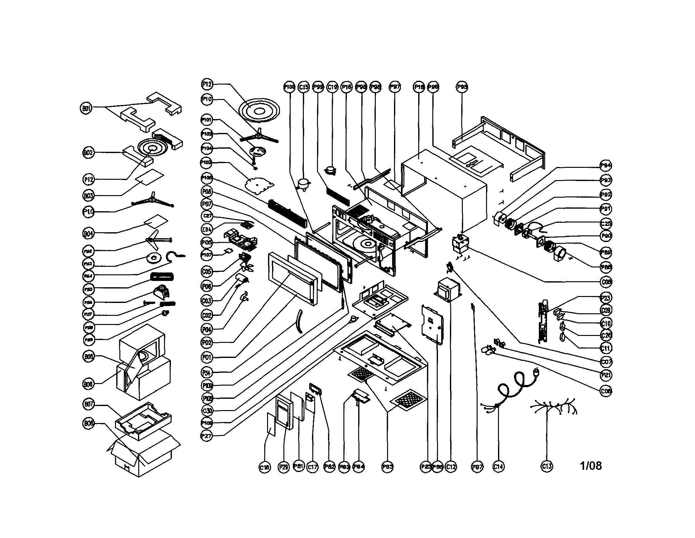 Micowave hood combo diagram