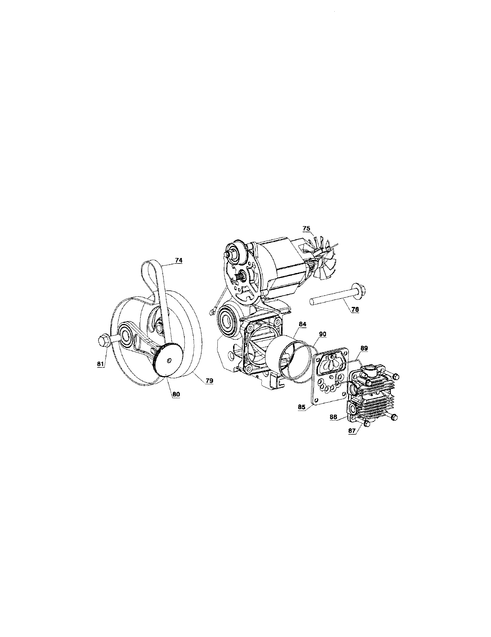 Connection rod/piston/head