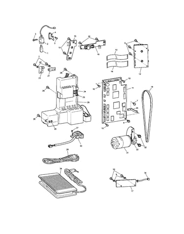 Lamp/main pc board/motor unit