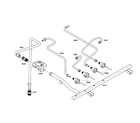 Thermador PRD484EEHC/01 manifold/regulator/tubes diagram