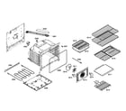 Bosch HEI7032U/01 cabinet/burners/racks diagram