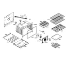 Bosch HEI7032U/03 cabinet/burner/racks diagram