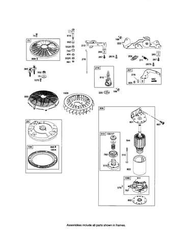 Motor-starter/flywheel