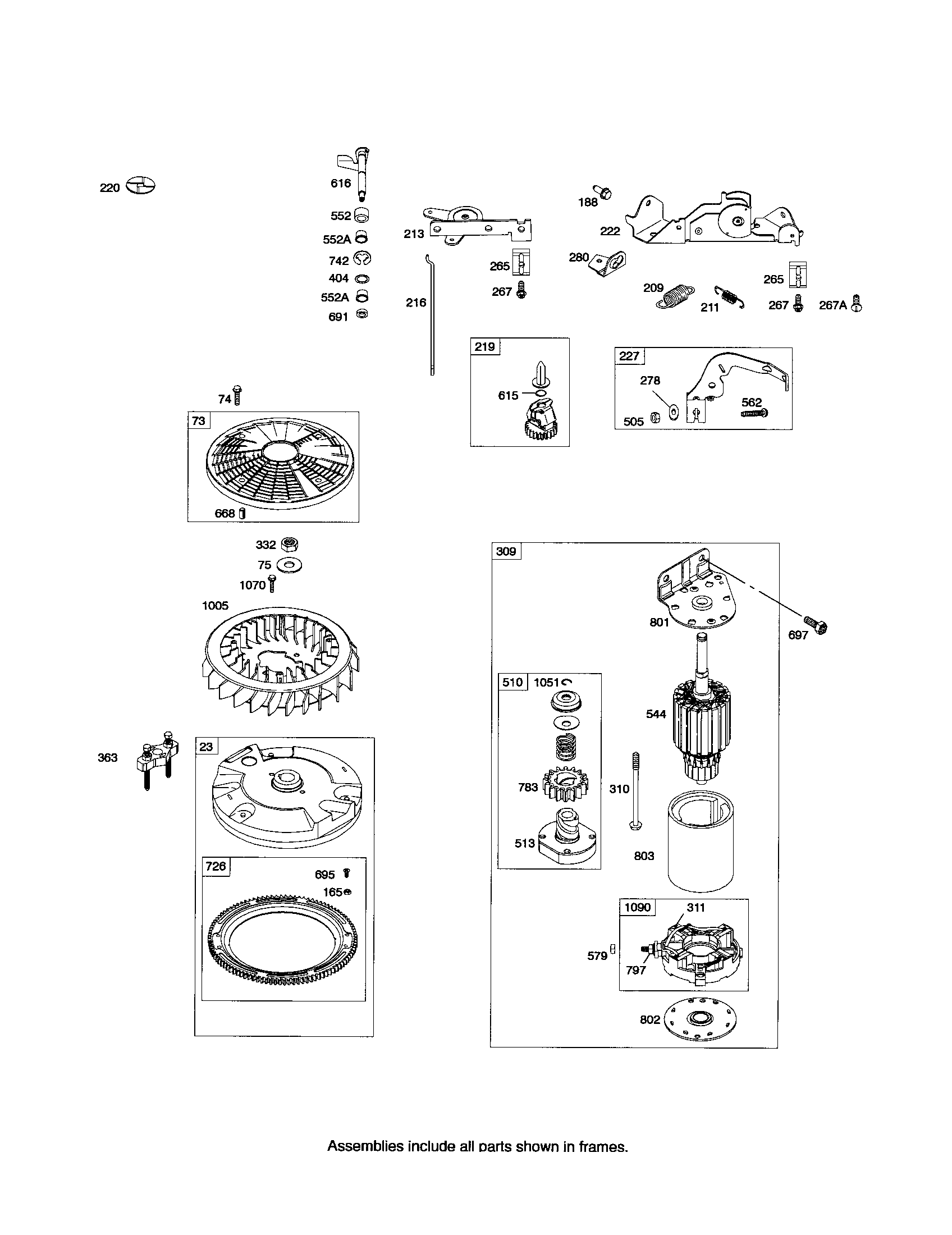 Motor-starter/flywheel