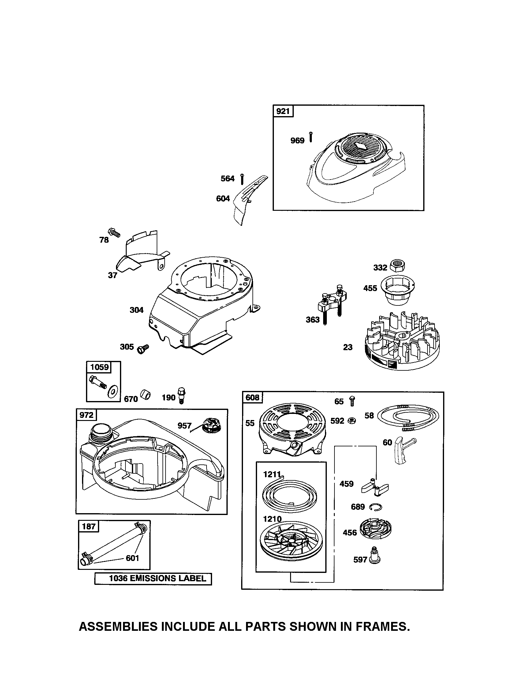 FUEL TANK/REWIND STARTER