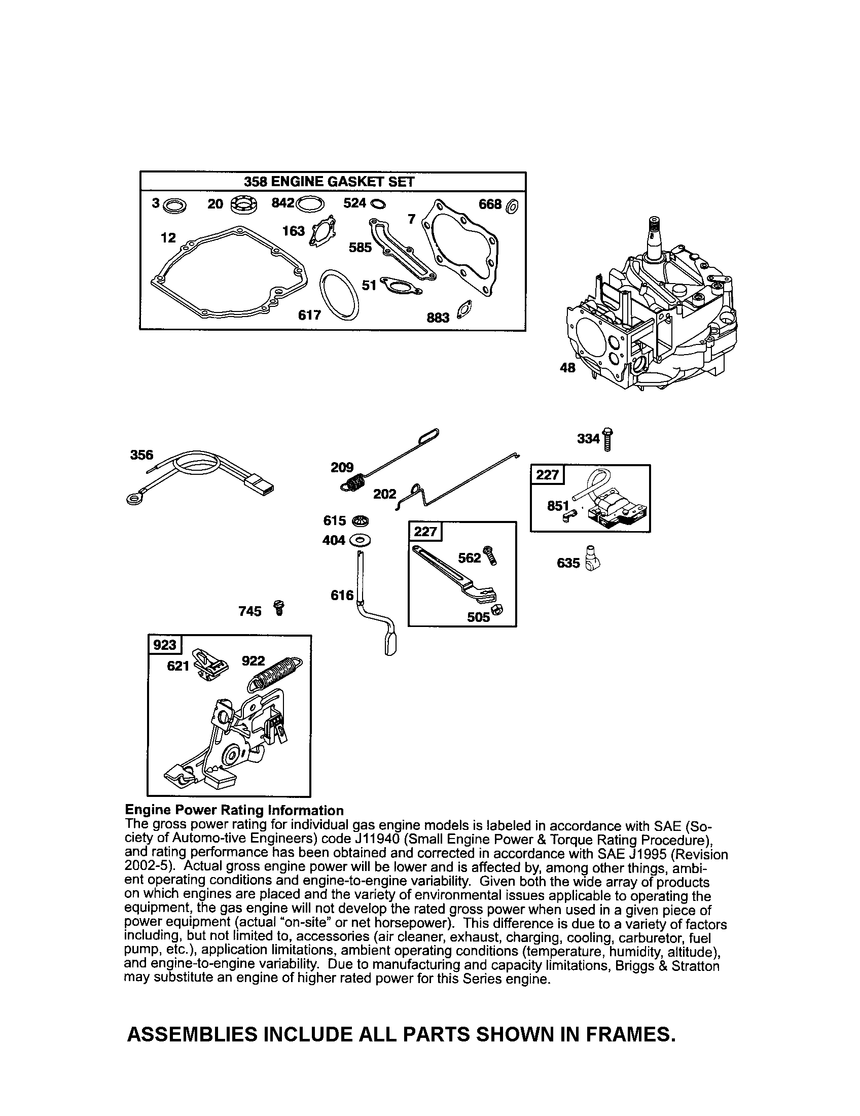 SHORT BLOCK/BRAKE